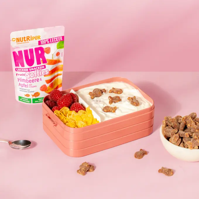 NUR Frucht Softies Himbeere & Apfel mit Crispies – Bild 4