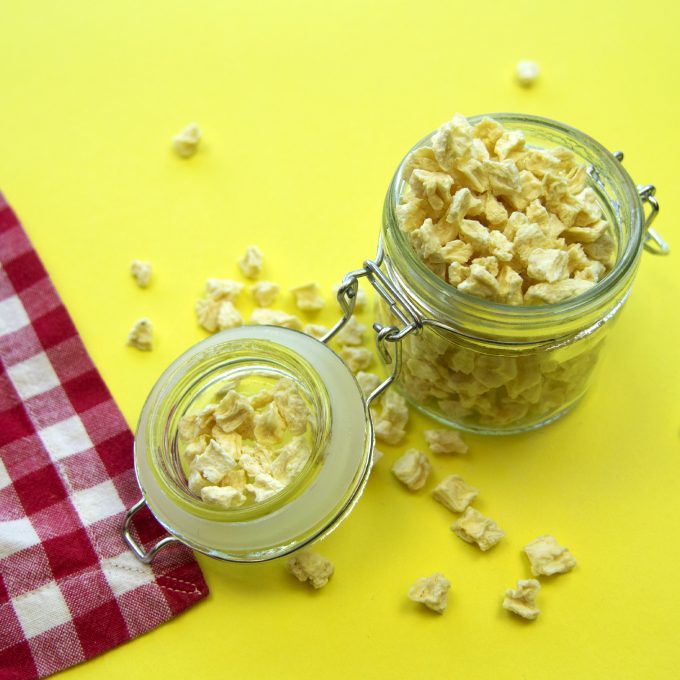 Gefriergetrocknete Früchte natürlich vegan glutenfrei Ananas