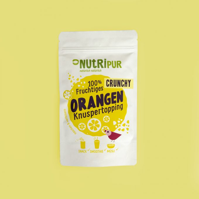 Gefriergetrocknete Früchte ohne Zusätze Orange Topping natürlich Superfood