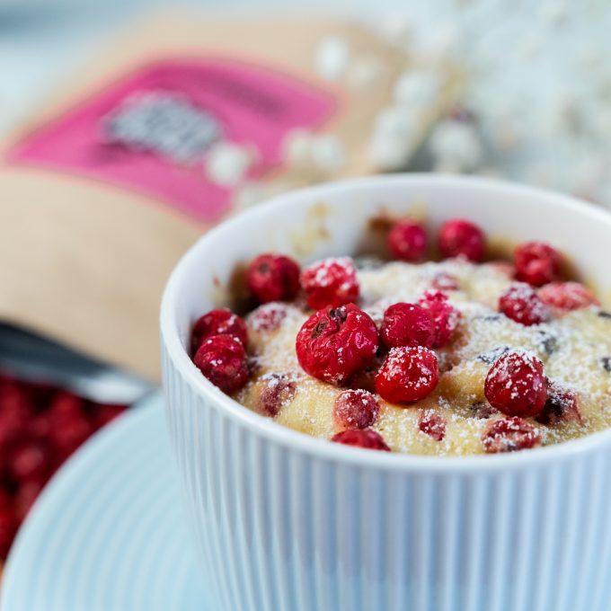 Gefriergetrocknete Früchte Kuchen Preiselbeeren natürllich vegan glutenfrei