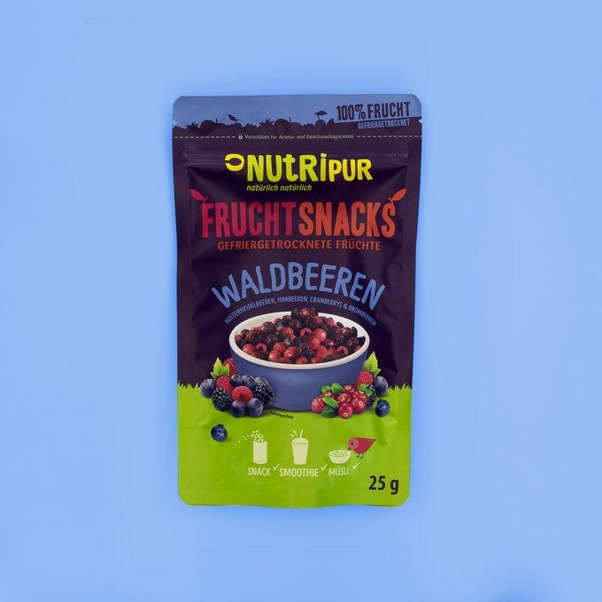 Freeze-dried fruits without additives wild berries blueberries raspberries cranberries blackberries