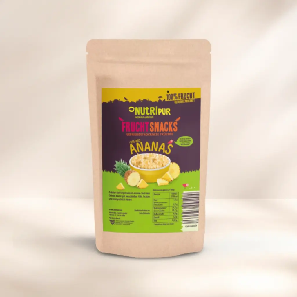 Hier ist ein Produktbild der gefriergetrockneten Ananas von NutriPur