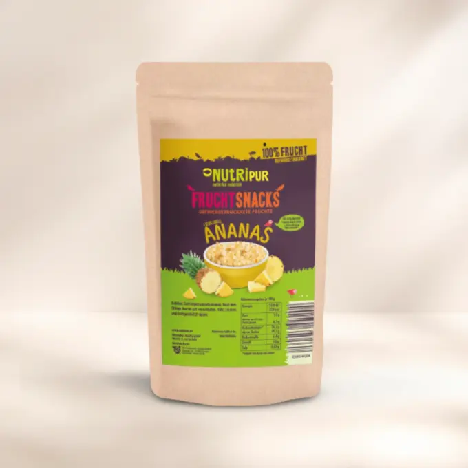 Gefriergetrocknete Ananas, kleine Stücke