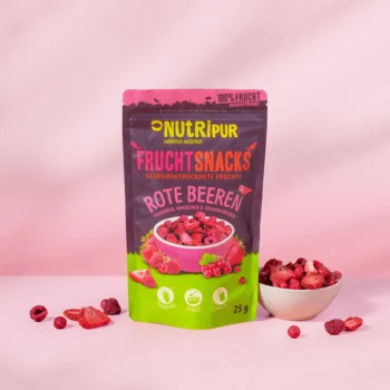 Hier ist ein Produktbild des gefriergetrockneten rote Beerenmix von Nutripur