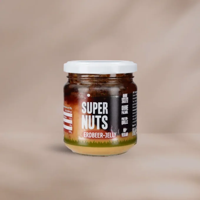 Nussmus Erdnuss-Erdbeer Jelly ohne Zusätze
