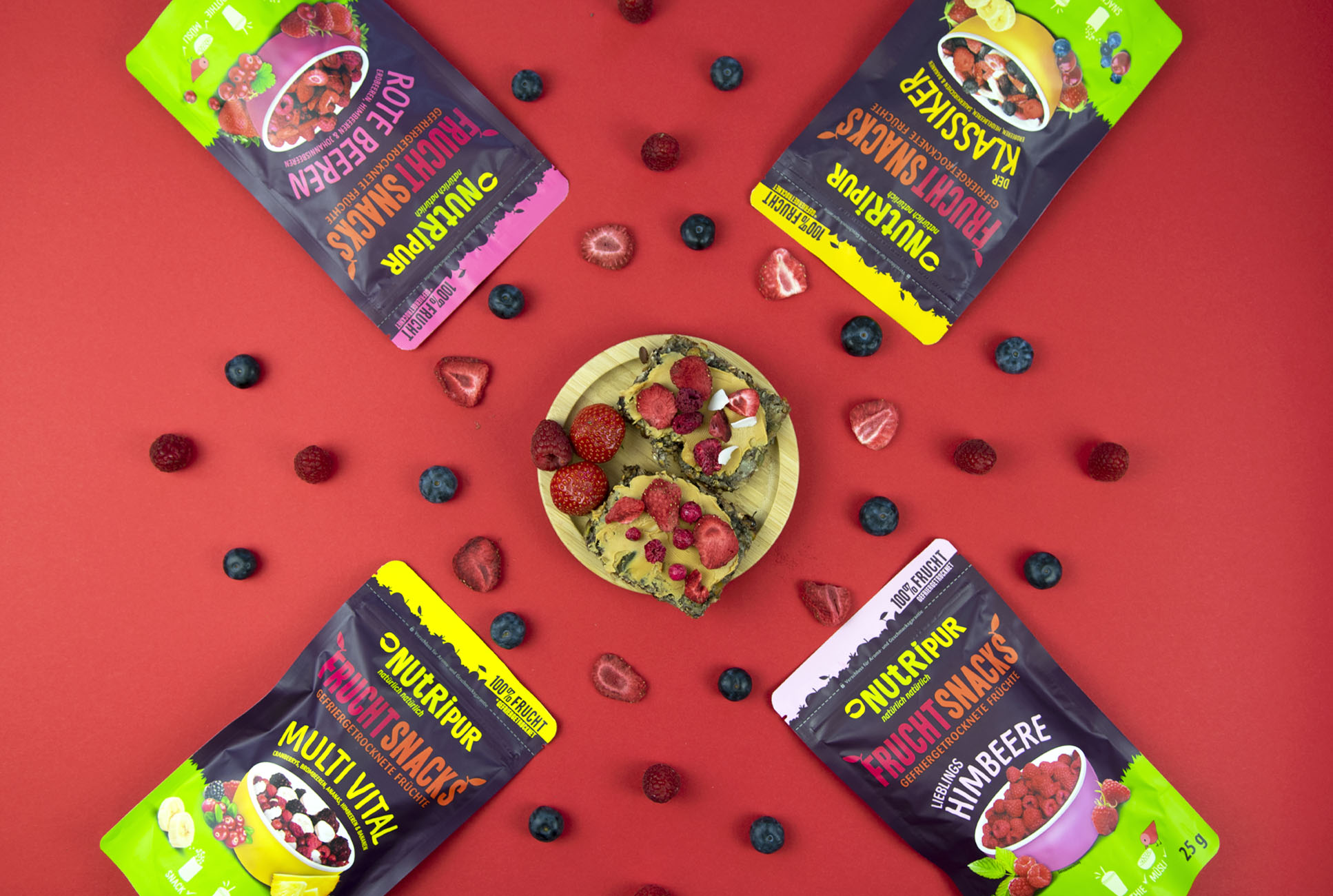NutriPur_Gefriergetrocknet_Frucht_Gruppe Gefriergetrocknete Früchte Fruchtmischung ohne Zusätze BIO natürlich vegan
