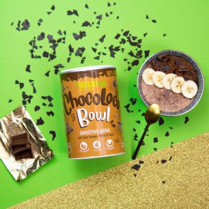 Smoothie Bowl Schokolade Kakaonibs Haferflocken Super Food natürlich