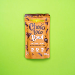 Smoothie Bowl Schokolade Kakaonibs Haferflocken Super Food natürlich