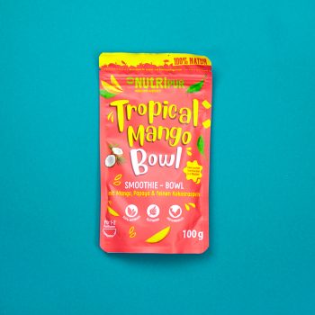 Smoothie Bowl Tropical Mango Kokos Haferflocken Super Food natürlich