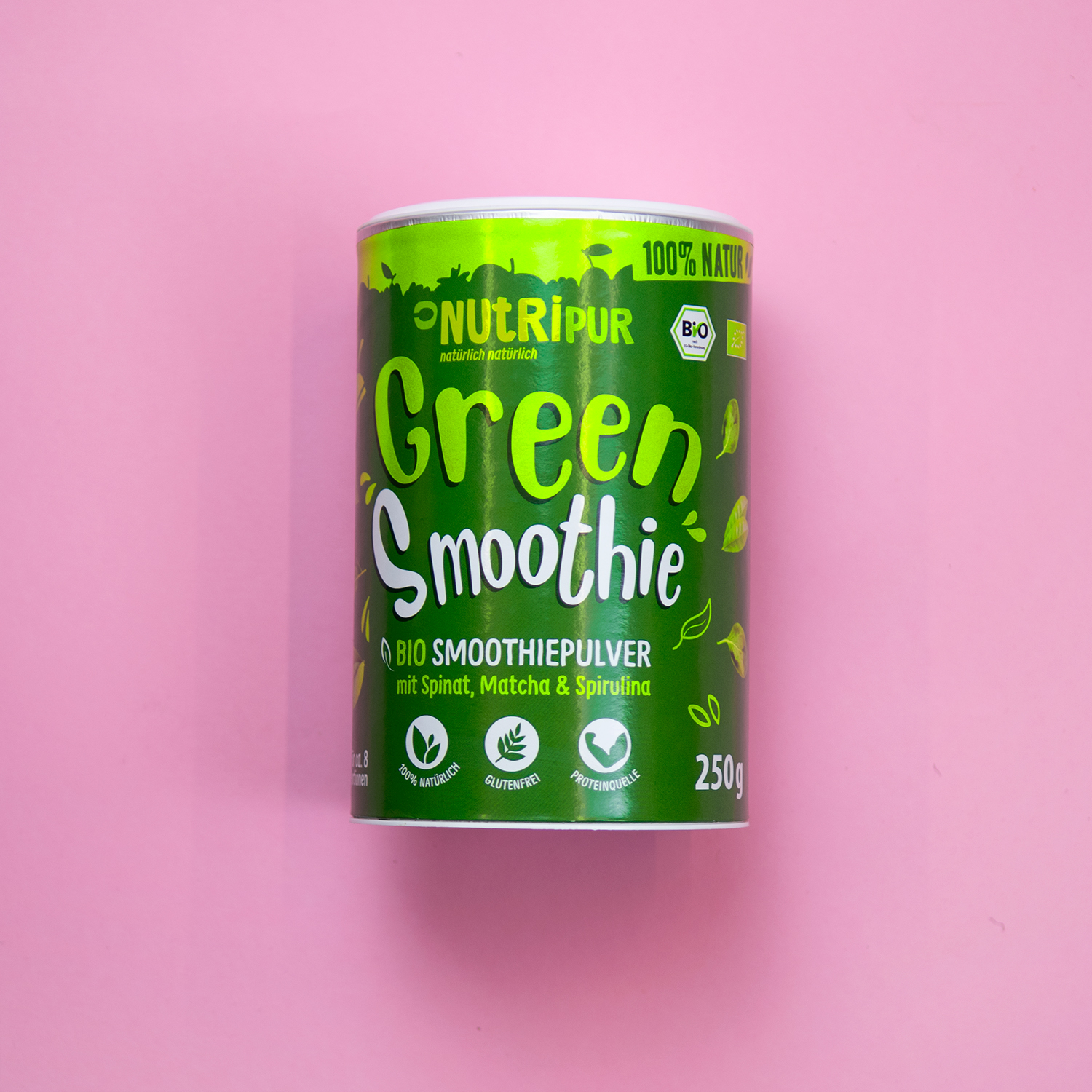 Green Smoothie Smoothiepulver Spinat Matcha Spirulina Super Food natürlich