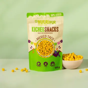 Produktbild der gerösteten Kichererbsen Mexiko-Snacks von NutriPur