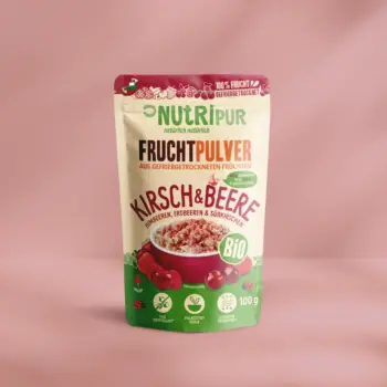 Produkt gefriergetrocknetes Bio-Fruchtpulvers Kirsche und Beeren von NutriPur