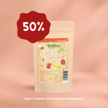 ANGEBOT! Fruchtpulver Erdbeeren & Bananen BIO, gefriergetrocknet
