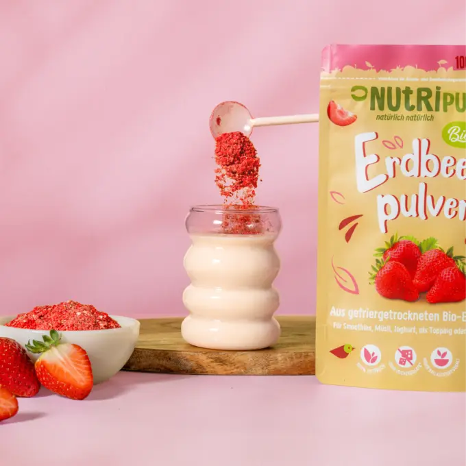 Fruchtpulver Erdbeeren BIO, gefriergetrocknet – Bild 4