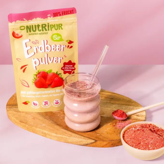 Fruchtpulver Erdbeeren BIO, gefriergetrocknet – Bild 3