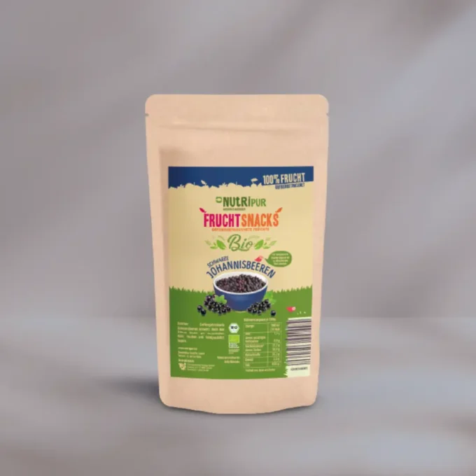 Gefriergetrocknete schwarze Johannisbeeren BIO
