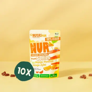 Produktbild des Angebots 10 x 35 Gramm NUR Frucht Softies Mango, Maracuja, Orange BIO
