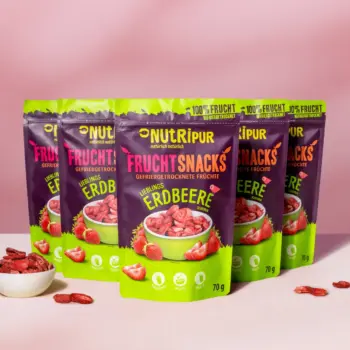 5 x 70g Gefriergetrocknete Erdbeeren
