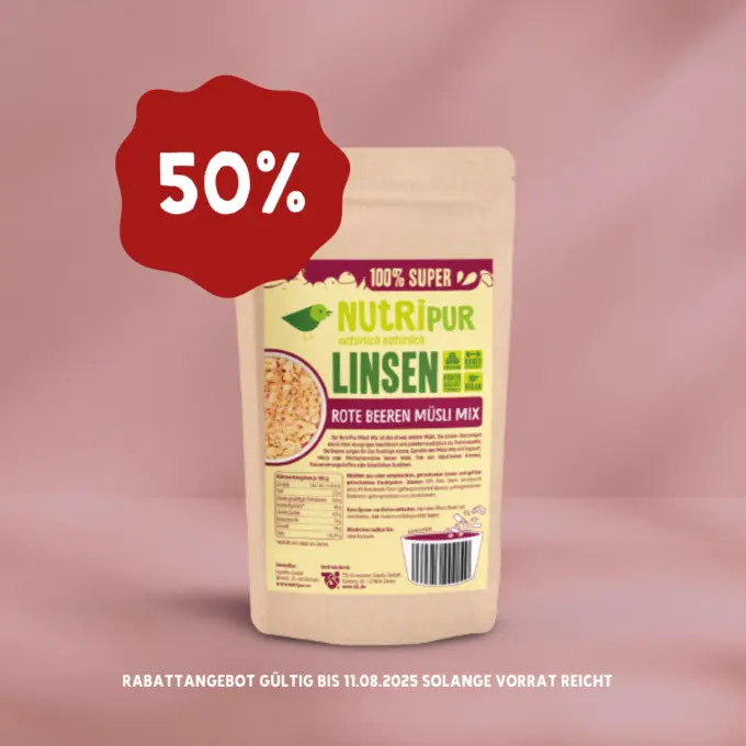 Produktbild Rote Beeren Müsli Mix mit 50% Rabatt gültig bis 11. August 2025 solange Vorrat reicht.