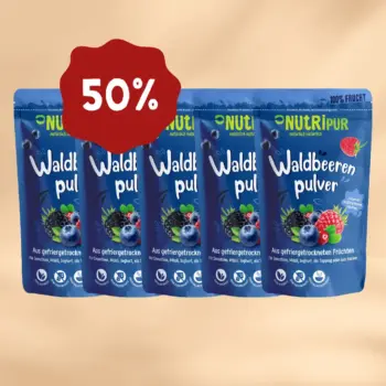ANGEBOT! 5 x 100g Fruchtpulver Waldbeeren, gefriergetrocknet