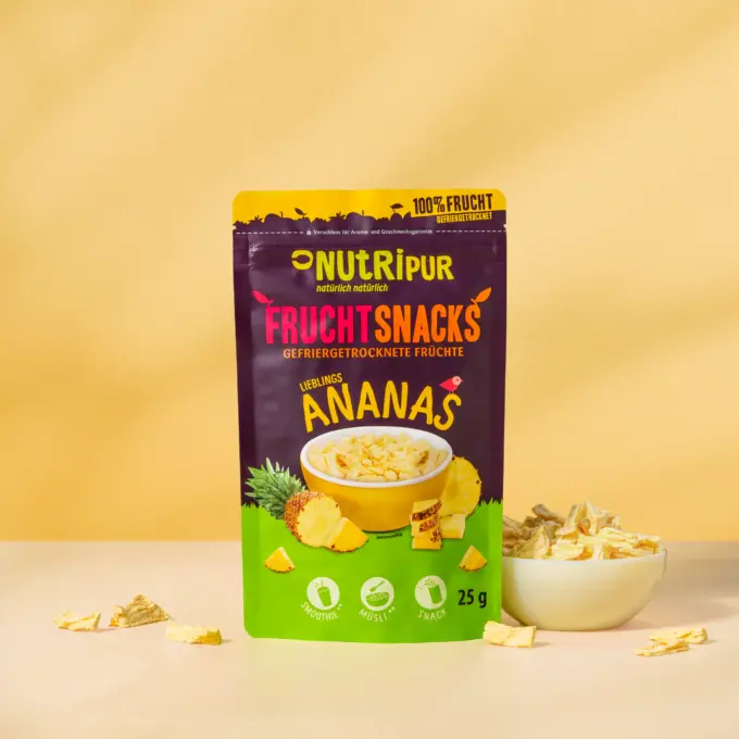 Gefriergetrocknete Ananas BITS, große Stücke