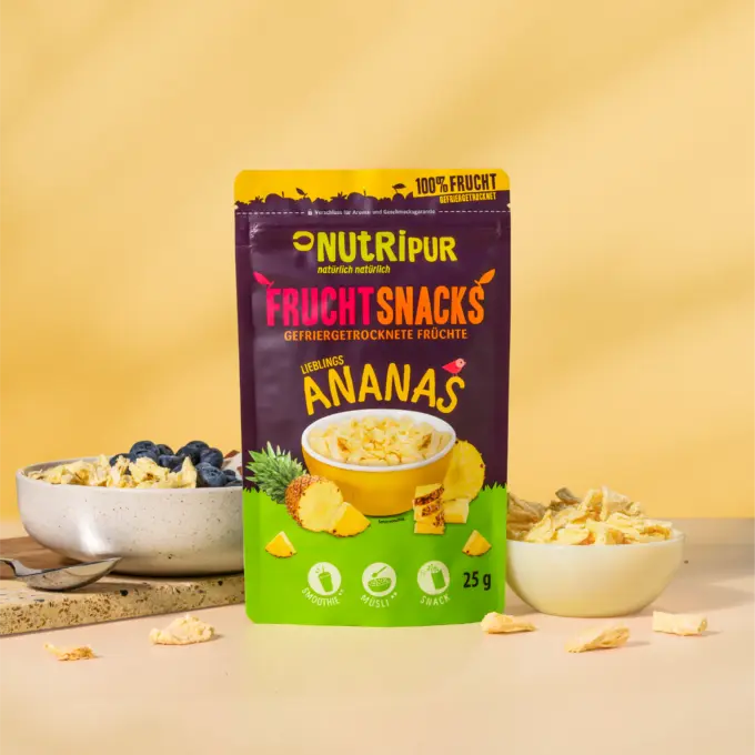 Gefriergetrocknete Ananas BITS, große Stücke – Bild 2
