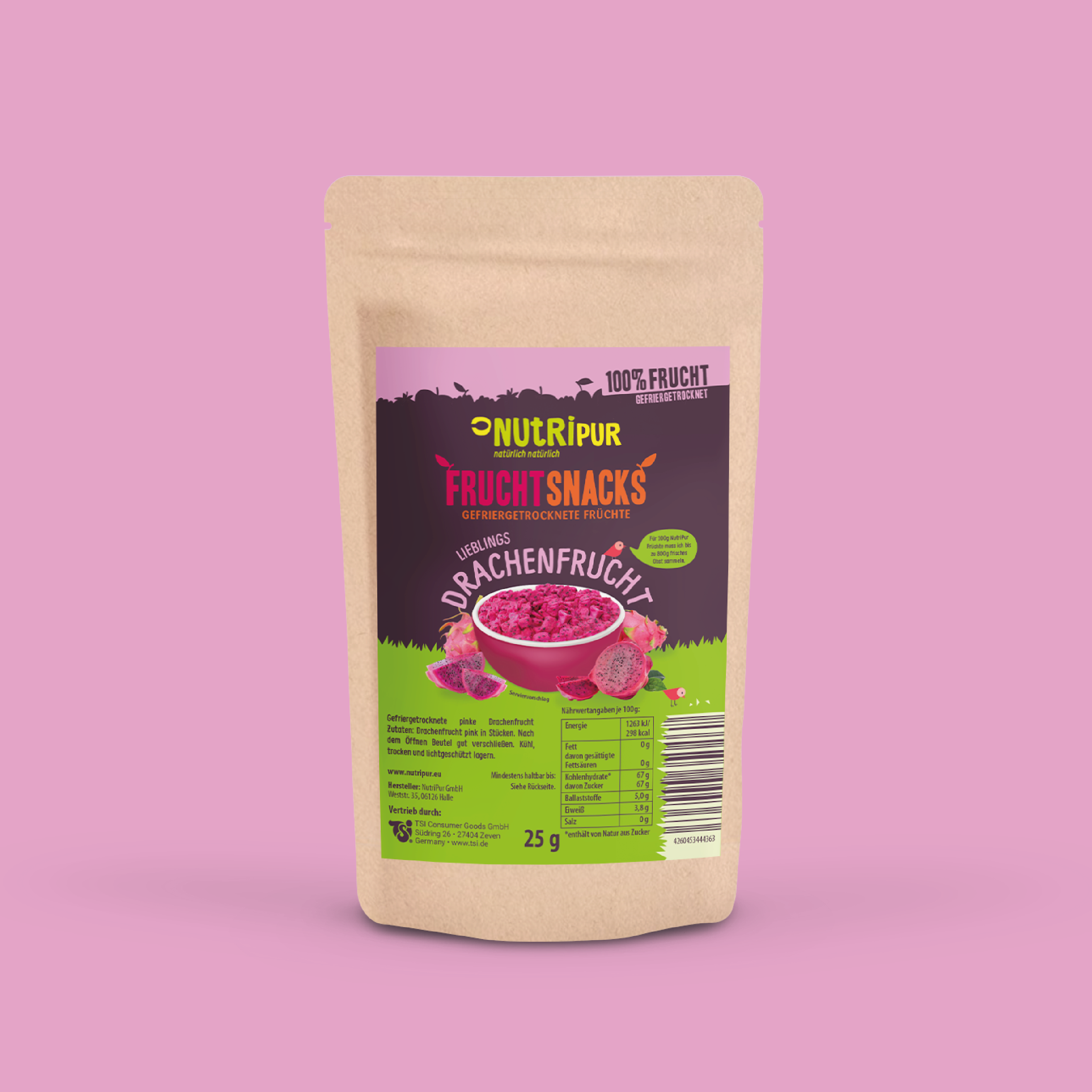 Gefriergetrocknete Drachenfrucht - NutriPur