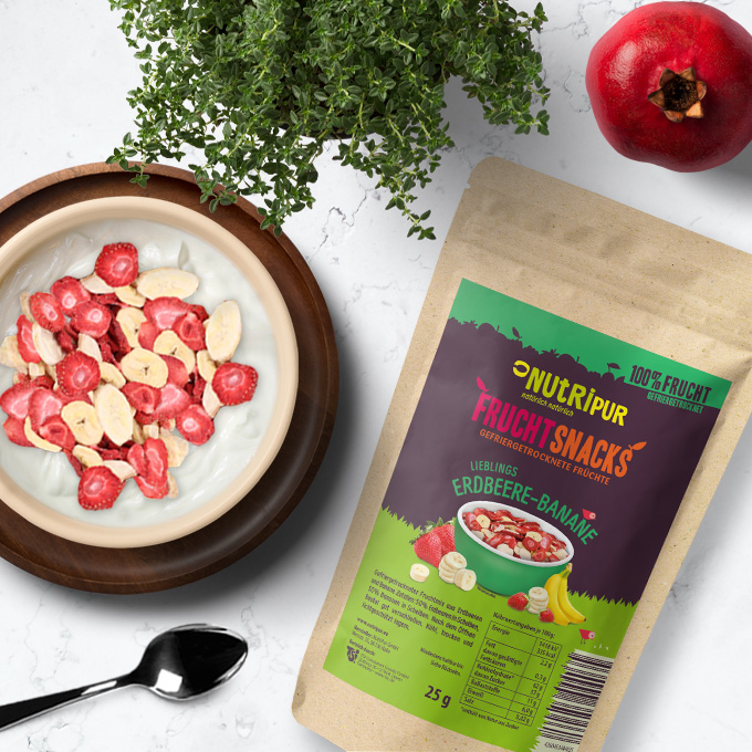 Gefriergetrocknete Erdbeere - Banane - NutriPur