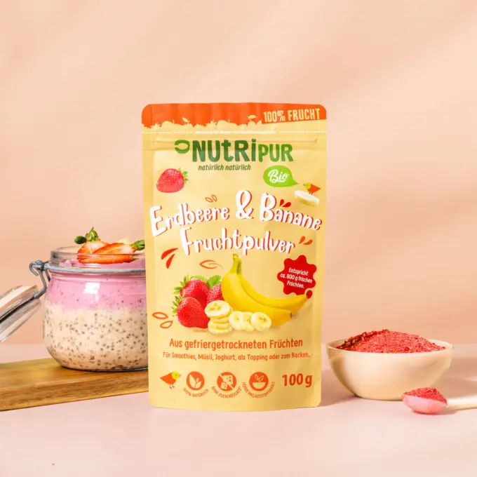 Fruchtpulver Erdbeeren & Bananen, gefriergetrocknet – Bild 4