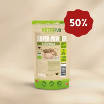 Hier ist ein Produktbild vom SuperSpice Bio-BaoBab von NutriPur. Jetzt 50 Prozent Rabatt
