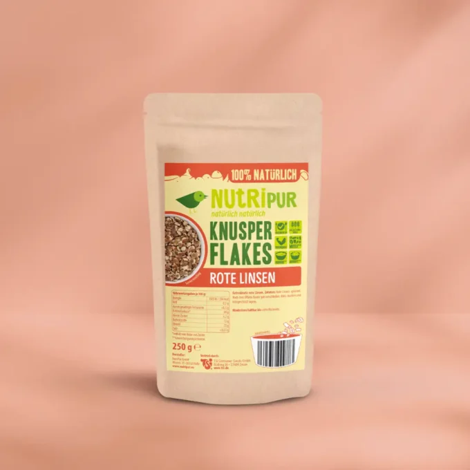 Knusperflakes aus roten Linsen
