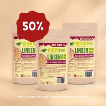 Rote Beeren Müsli Mix von NutriPur mit 50% Rabatt.