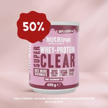 Dose Proteinpulver Rote-Beeren-Geschmack 50%-Rabatt Aktion