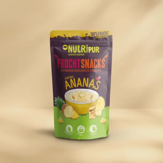 Gefriergetrocknete Ananas BITS, große Stücke