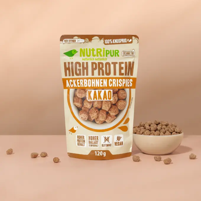 High Protein Ackerbohnen Crispies - Kakao