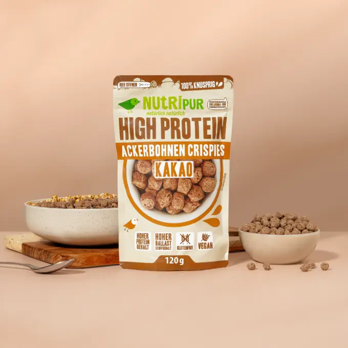 High Protein Ackerbohnen Crispies - Kakao – Bild 2