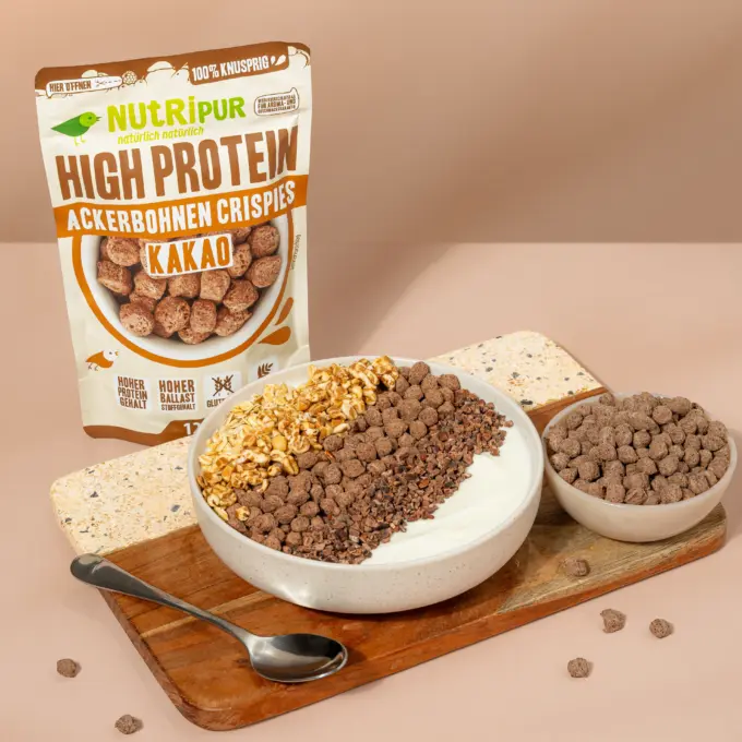 High Protein Ackerbohnen Crispies - Kakao – Bild 3