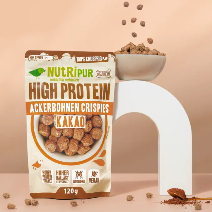 High Protein Ackerbohnen Crispies - Kakao – Bild 4