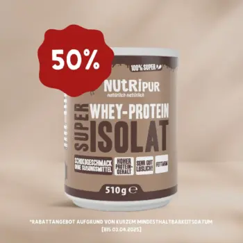 Dose Proteinpulver Schokogeschmack 50%-Rabatt Aktion