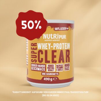 Dose Proteinpulver Erdbeer-Banane-Geschmack 50%-Rabatt Aktion