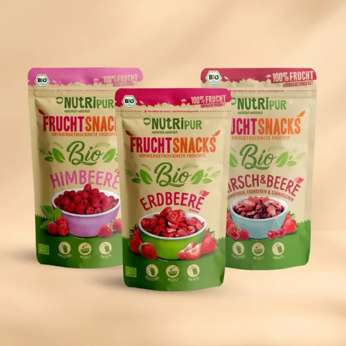Gefriergetrocknete Früchte, BIO Trio Set 3 x 70g
