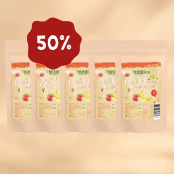 ANGEBOT! 5 x 100g Fruchtpulver Erdbeeren und Banane BIO, gefriergetrocknet