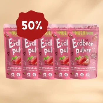 ANGEBOT! 5 x 100g Fruchtpulver Erdbeeren, gefriergetrocknet