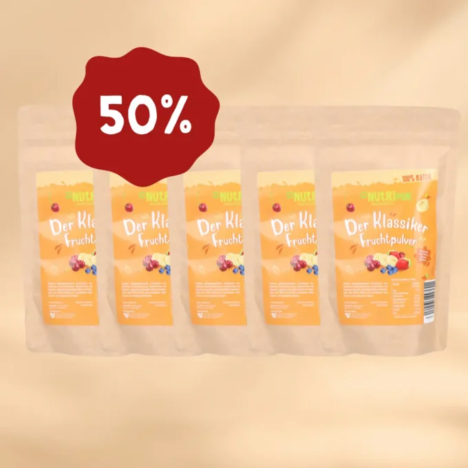ANGEBOT! 5 x 100g Fruchtpulver Der Klassiker, gefriergetrocknet