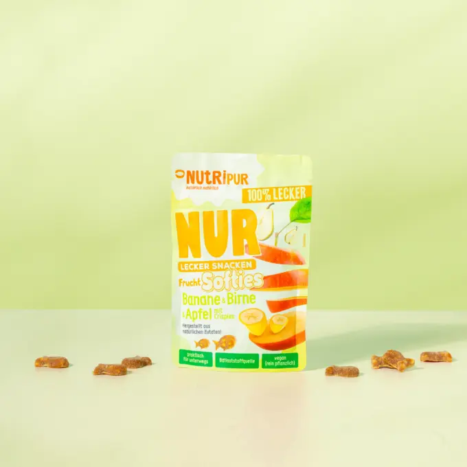 NUR Frucht Softies Banane, Birne & Apfel mit Crispies