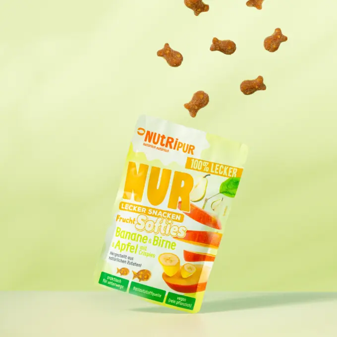 NUR Frucht Softies Banane, Birne & Apfel mit Crispies – Bild 2