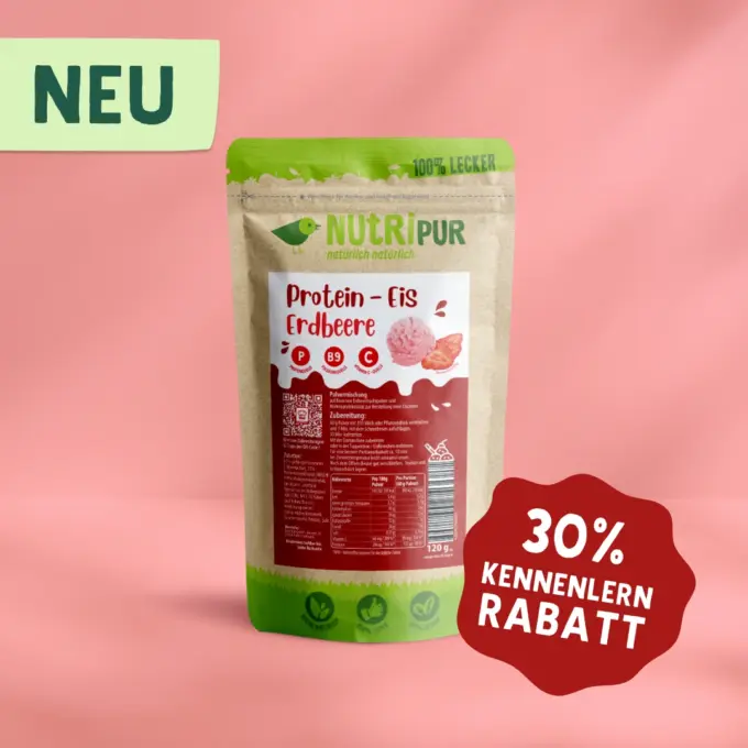 Eispulver für Protein-Eis Erdbeere