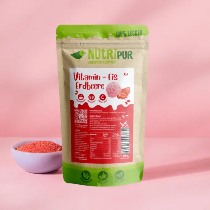 Eispulver für Vitamin-Eis Erdbeere – Bild 2