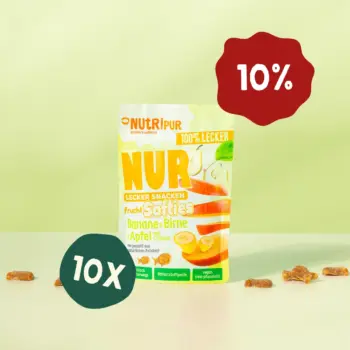Hier ist ein Produktbild des Angebots 10 x 35 Gramm NUR Frucht Softies Banane, Birne & Apfel mit Crispies