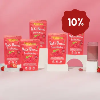 Hier ist ein Produktbild des Angebots 5 x 100 Gramm gefriergetrocknetes Fruchtpulver "Rote Beeren"